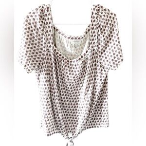 EUC Lucky Brand Floral Pattern Tie Top Size XL